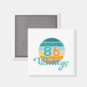 レトロサンセット86ビンテージ風 マグネット (正面/裏面)