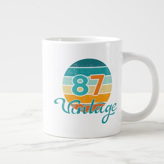 レトロサンセット87ビンテージ風 ジャンボコーヒーマグカップ (右)