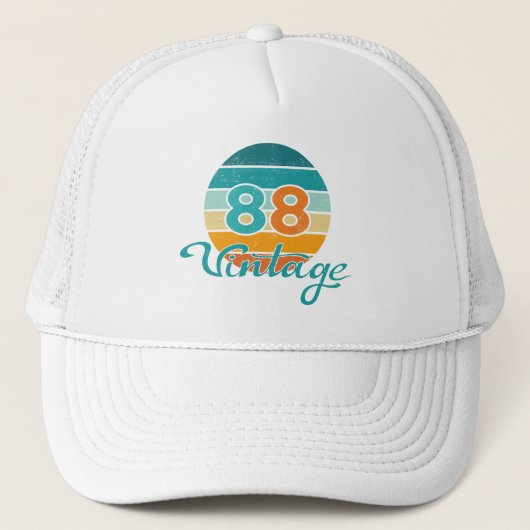 レトロサンセット88ビンテージ風 キャップ (正面)