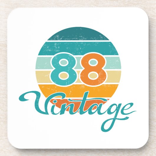 レトロサンセット88ビンテージ風 コースター (正面)