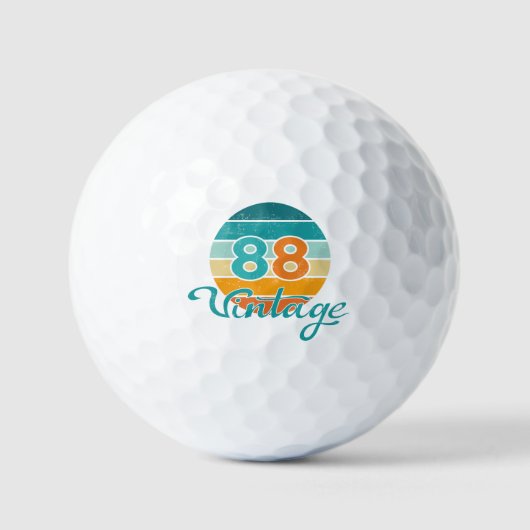 レトロサンセット88ビンテージ風 ゴルフボール (正面)