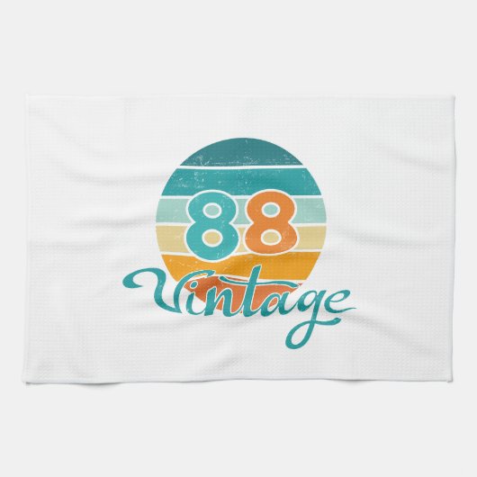レトロサンセット88ヴィンテージ風 キッチンタオル (横)