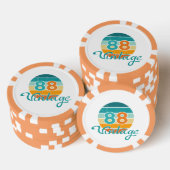レトロサンセット88ヴィンテージ風 ポーカーチップ (積み重ね)