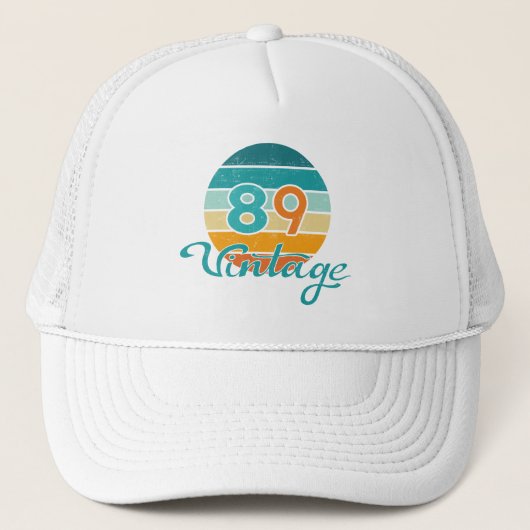 レトロサンセット89ヴィンテージ風 キャップ (正面)