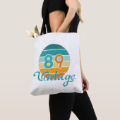 レトロサンセット89ヴィンテージ風 トートバッグ (クローズアップ)