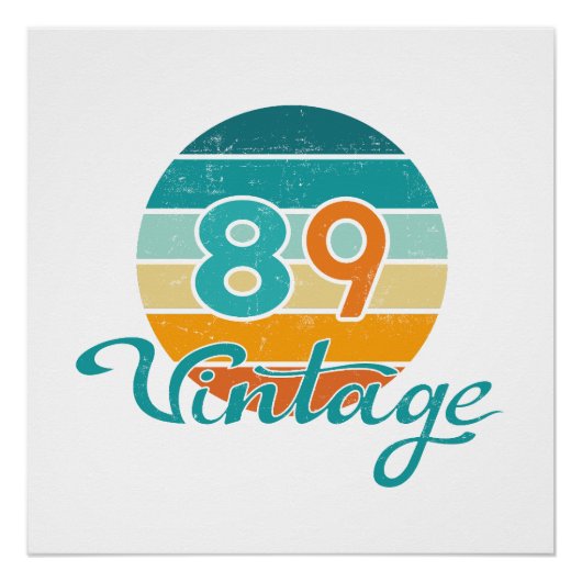 レトロサンセット89ヴィンテージ風 ポスター (正面)