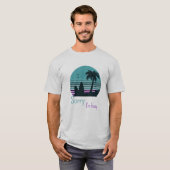 レトロサンセット – ごめんなさい、忙し Tシャツ (正面フル)