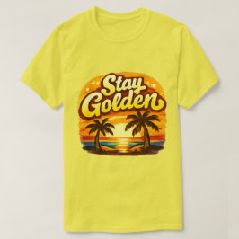 レトロサンセット ステイ ゴールデン Tシャツ