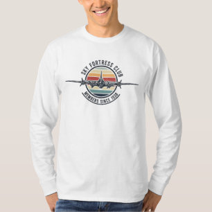 レトロサンセット ビンテージB-17航空 Tシャツ