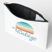 レトロサンセット+ヴィンテージスクリプト動揺して アクセサリーポーチ (見開き)