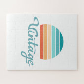 レトロサンセット+ヴィンテージスクリプト動揺して ジグソーパズル (横)