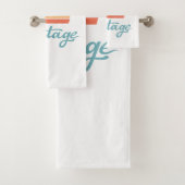 レトロサンセット+ヴィンテージスクリプト動揺して バスタオルセット (インサイチュ)