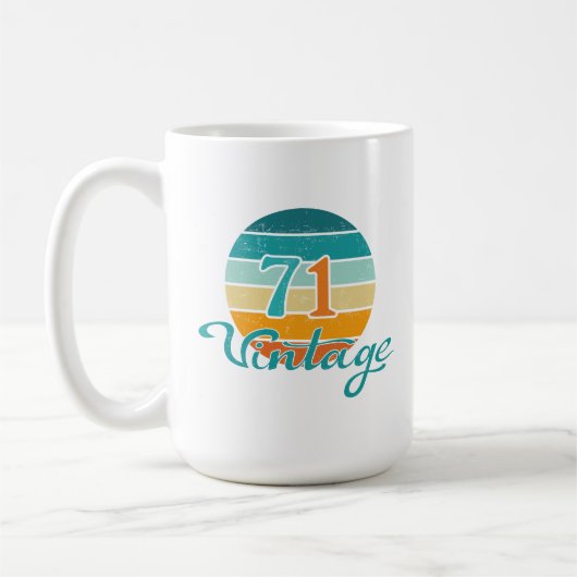 レトロサンセット 71 ビンテージ風 コーヒーマグカップ (左)