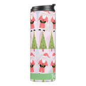 レトロサンタおもしろいホリデークリスマスパターン タンブラー (回転左)