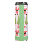 レトロサンタおもしろいホリデークリスマスパターン タンブラー (裏面)