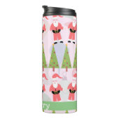 レトロサンタおもしろいホリデークリスマスパターン タンブラー (回転右)
