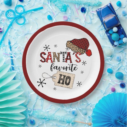 レトロサンタお気に入りのズ・ホ!クリスマス ペーパープレート (パーティー)