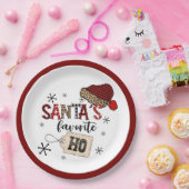 レトロサンタお気に入りのズ・ホ!クリスマス ペーパープレート (パーティー)