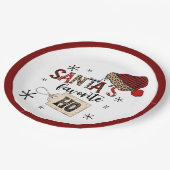 レトロサンタお気に入りのズ・ホ!クリスマス ペーパープレート (アングル)