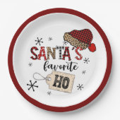 レトロサンタお気に入りのズ・ホ!クリスマス ペーパープレート (正面)