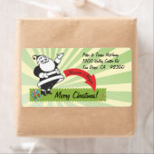 レトロサンタとグリーン日が差すこと ラベル (インサイチュ)