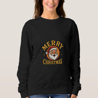 レトロサンタのクリスマスTシャツ スウェットシャツ