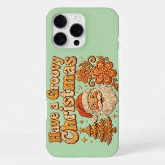 レトロサンタのグルービークリスマスTシャツ iPhone 16 PRO MAXケース