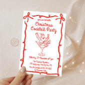 レトロサンタクリスマスカクテルパーティー 招待状