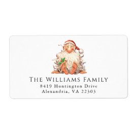 レトロサンタクリスマスホリデー ラベル