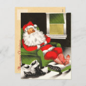 レトロサンタクリスマスポストカード シーズンポストカード (正面/裏面)