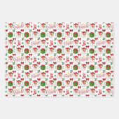 レトロサンタクリスマスラッピング紙 ラッピングペーパーシート (正面2)