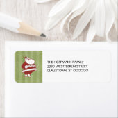 レトロサンタクリスマス差出人住所ラベル ラベル (インサイチュ)