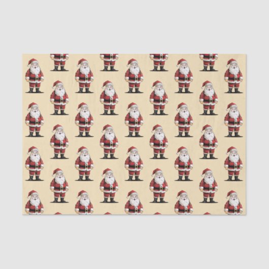 レトロサンタクリスマス 薄葉紙 (正面)