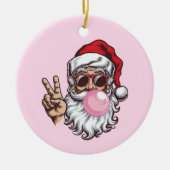 レトロサンタクリ吹スマスのバブルヴィンテージ セラミックオーナメント (正面)