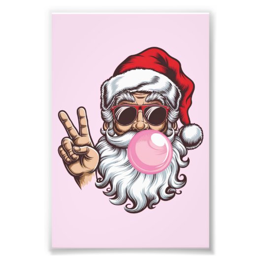 レトロサンタクリ吹スマスのバブルヴィンテージ フォトプリント            (正面)