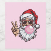 レトロサンタクリ吹スマスのバブルヴィンテージ ワインラベル (シングルラベル)