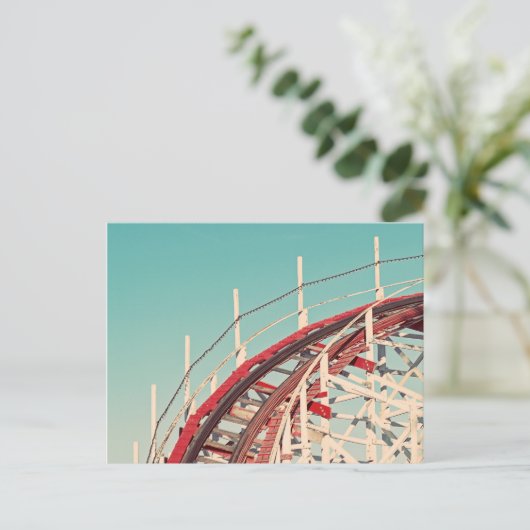レトロサンタクルーズ・ボードウォークのジェットコースターのポストカード ポストカード (スタンド正面)