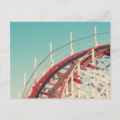 レトロサンタクルーズ・ボードウォークのジェットコースターのポストカード ポストカード (正面)