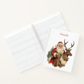 レトロサンタクロースとトナカイのクリスマス ノートブック (内部)