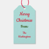 レトロサンタクロースのクリスマスギフトタグ ギフトタグ (正面)