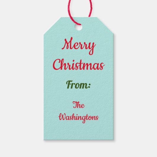 レトロサンタクロースのクリスマスギフトタグ ギフトタグ (正面)