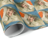 レトロサンタクロースのヴィンテージクリスマス ラッピングペーパー (ロールコーナー)