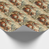 レトロサンタクロースイラストレーション ラッピングペーパー (角)