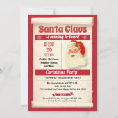 レトロサンタクロースクリスマスパーティーヴィンテージ 招待状 (正面)