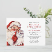 レトロサンタクロースクリスマスホリデーオープンハウス 招待状 (スタンド正面)