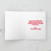 レトロサンタクロースタータンチェックプレイドクリスマス シーズンカード (内部)