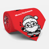 レトロサンタクロースパターン ネクタイ (ロール)