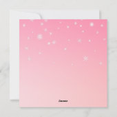 レトロサンタクロースメリークリスマスインピンク シーズンカード (裏面)