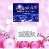 レトロサンタクロースレインダーブルームーンカード カード