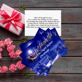 レトロサンタクロースレインダーブルームーンカード カード